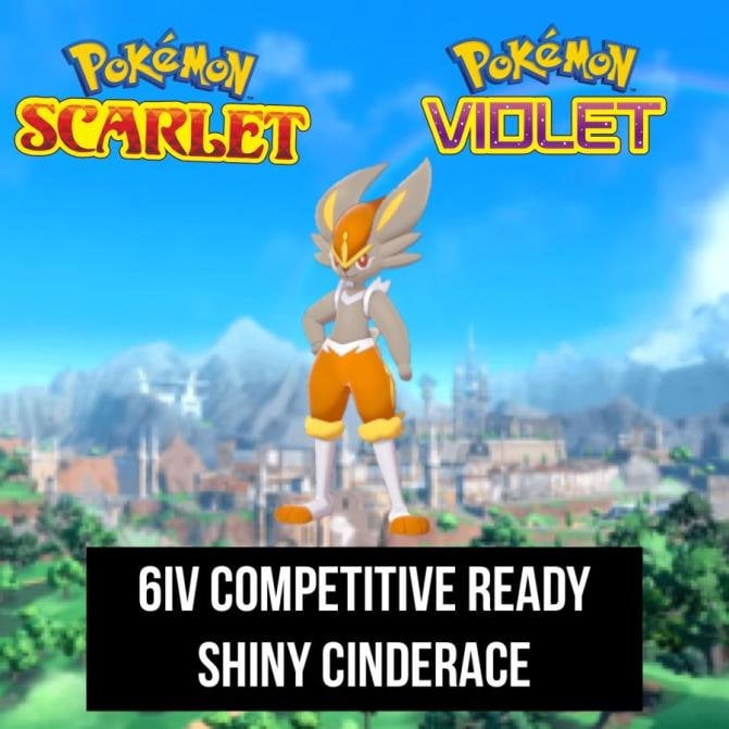 Pokemon Sword and Shield Ultra Shiny Gigantamax Cinderace 6IV-EV Train –  Pokemon4Ever