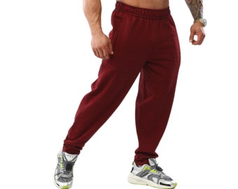 Herrenhose (lockere Passform) mit Reißverschlusstaschen, Baggy, Baumwoll-Muskelhose (BGSM)