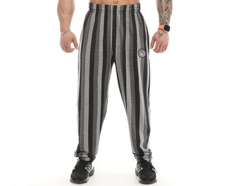 Pantaloni sportivi larghi da uomo con tasche, pantaloni muscolari da palestra Oldschool regalo per bodybuilder