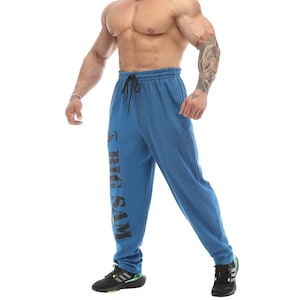 Men&#39;s Baggy Sweatpants with Pockets, Oldschool Gym Muscle Pants Gift For Bodybuilders