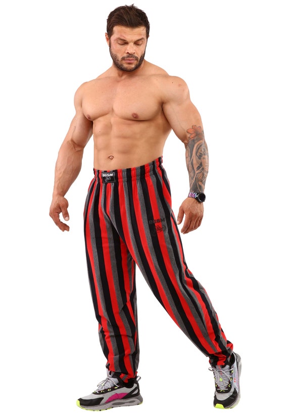 Men's Baggy Sweatpants With Pockets, Oldschool Gym Muscle Pants