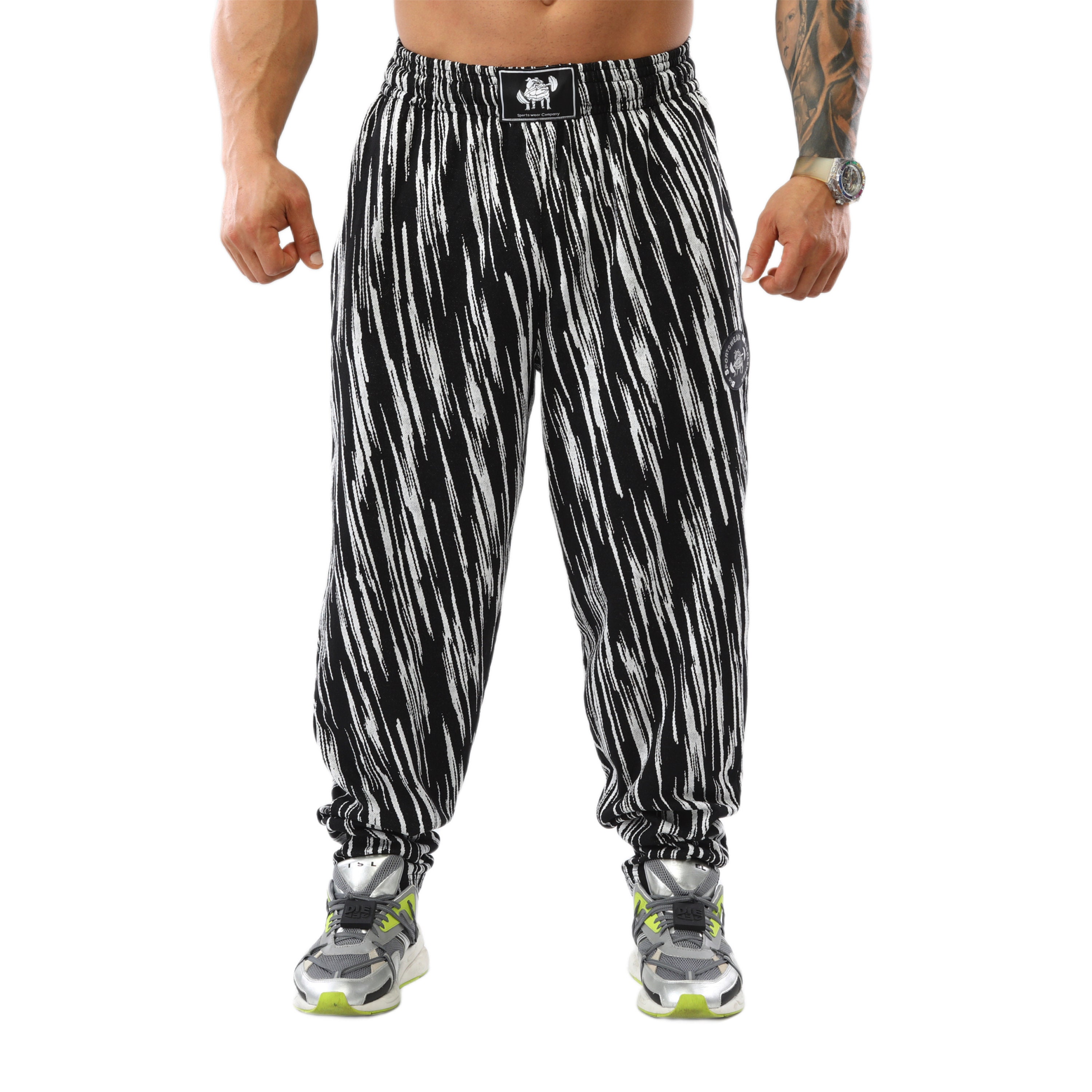 Men s Baggy Sweatpants With Zippered Pockets Oldschool Gym Muscle Pants Gift For Bodybuilders