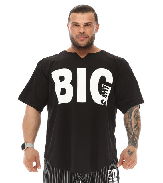 Men's Oversized Active T-Shirt – Cotton Workout Raglan Top With Eye-Catching Design 4 thumbnail image