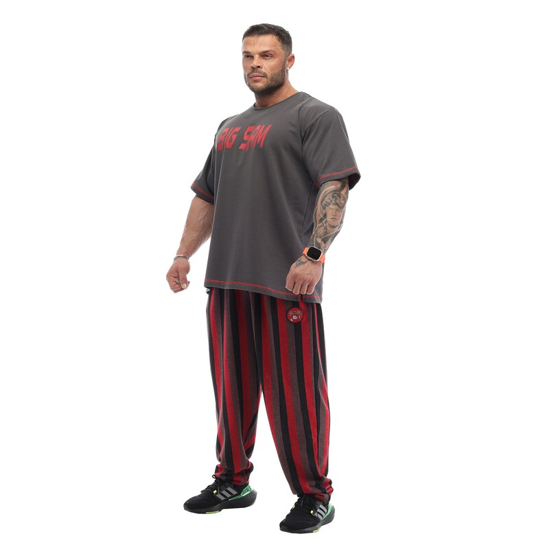 Mens Oversize Tshirt for Gym Workouts Thick Fabric Bodybuilding and