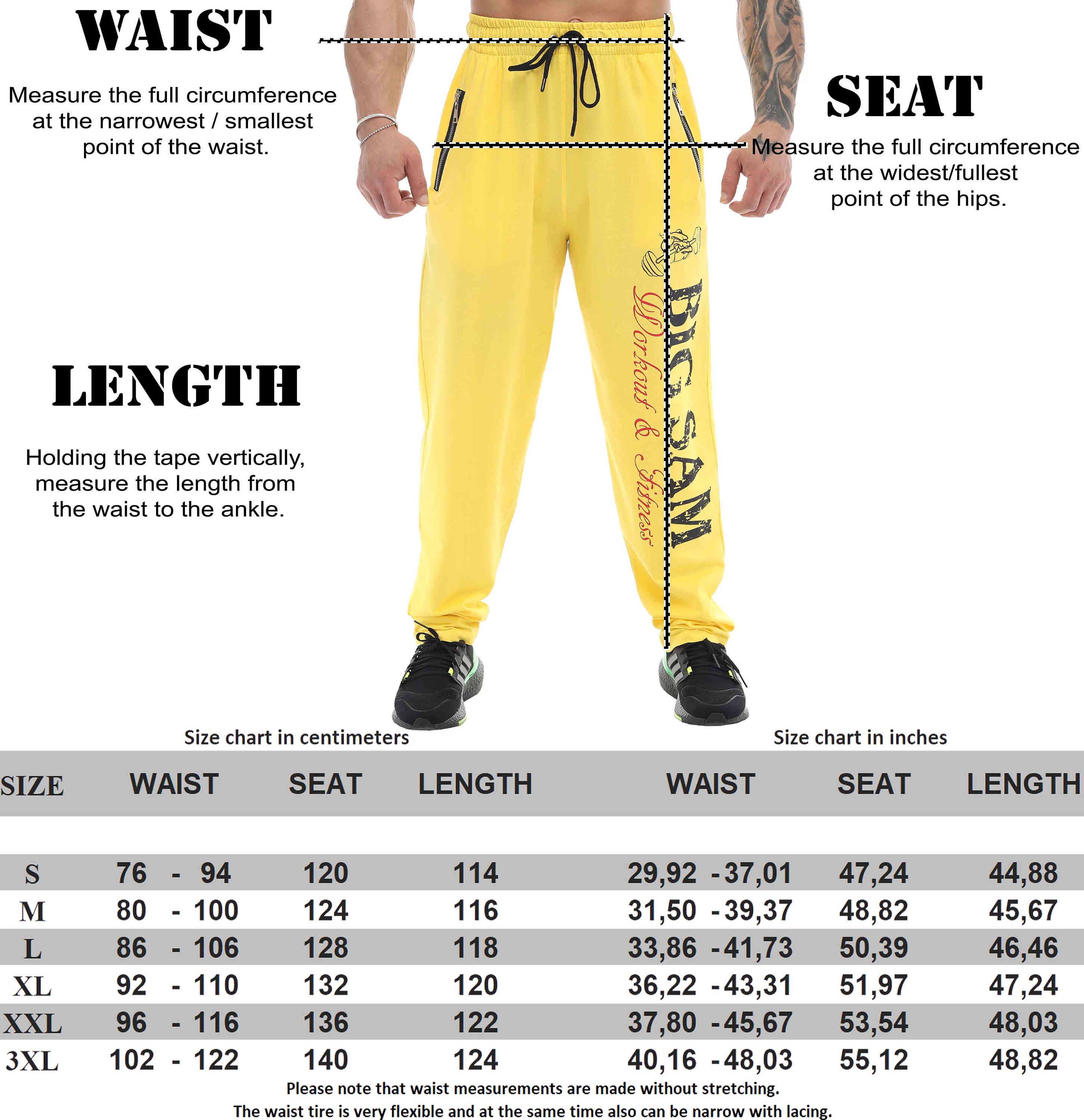 Men's Baggy Sweatpants With Zippered Pockets , Oldschool Gym Muscle Pants  Gift for Bodybuilders 