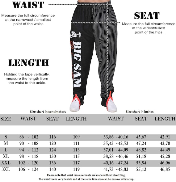 Men's Baggy Sweatpants With Pockets, Oldschool Gym Muscle Pants