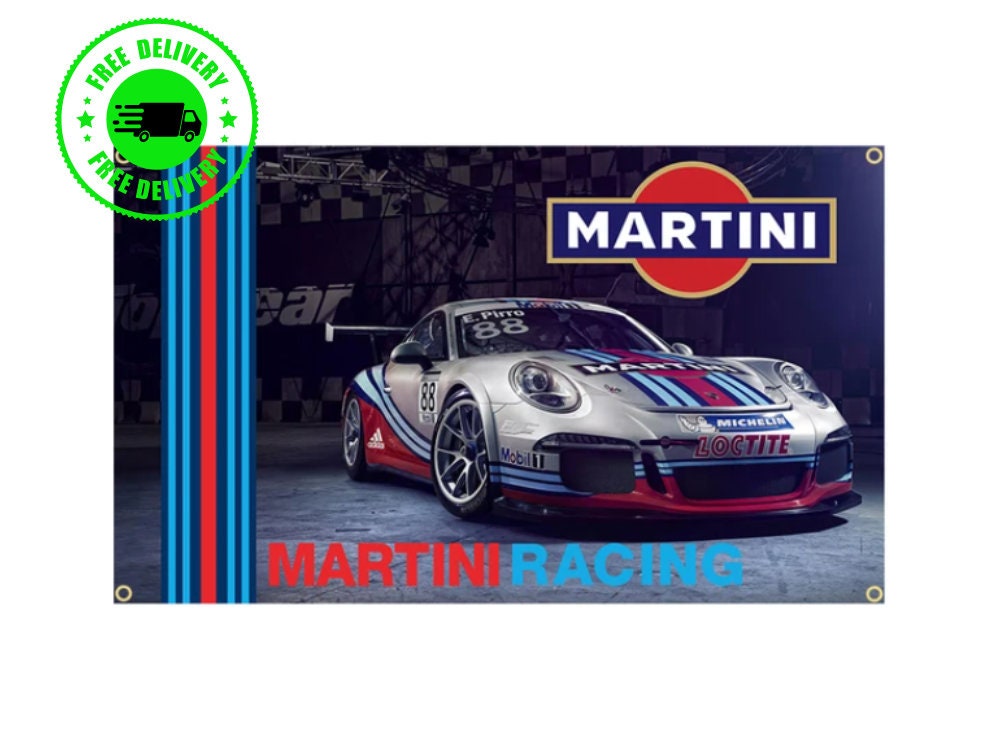 Vinyl Replik Porsche 911 klassische Martini-Rennen