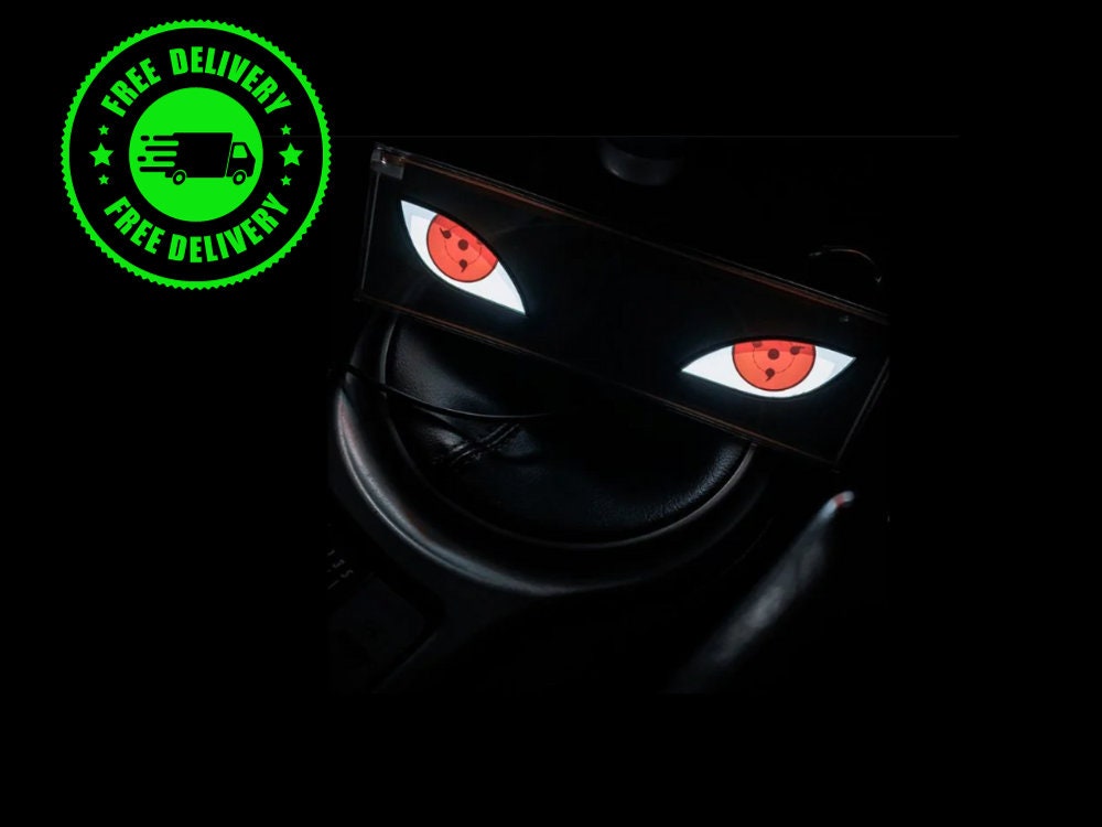 Auto Motorrad Deko Helm 3D Aufkleber Neon Böse Augen Neon