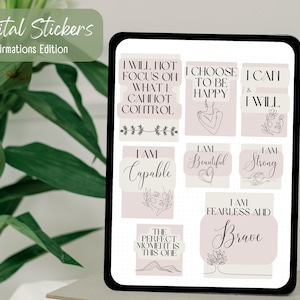 Affirmation Stickers Digital Collection - Positive Words and Motivational Phrases for GoodNotes and iPad