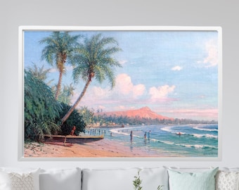 ロイヤル ハワイアン ホテル | 8 x 10 水彩画のプリント | ホノルル