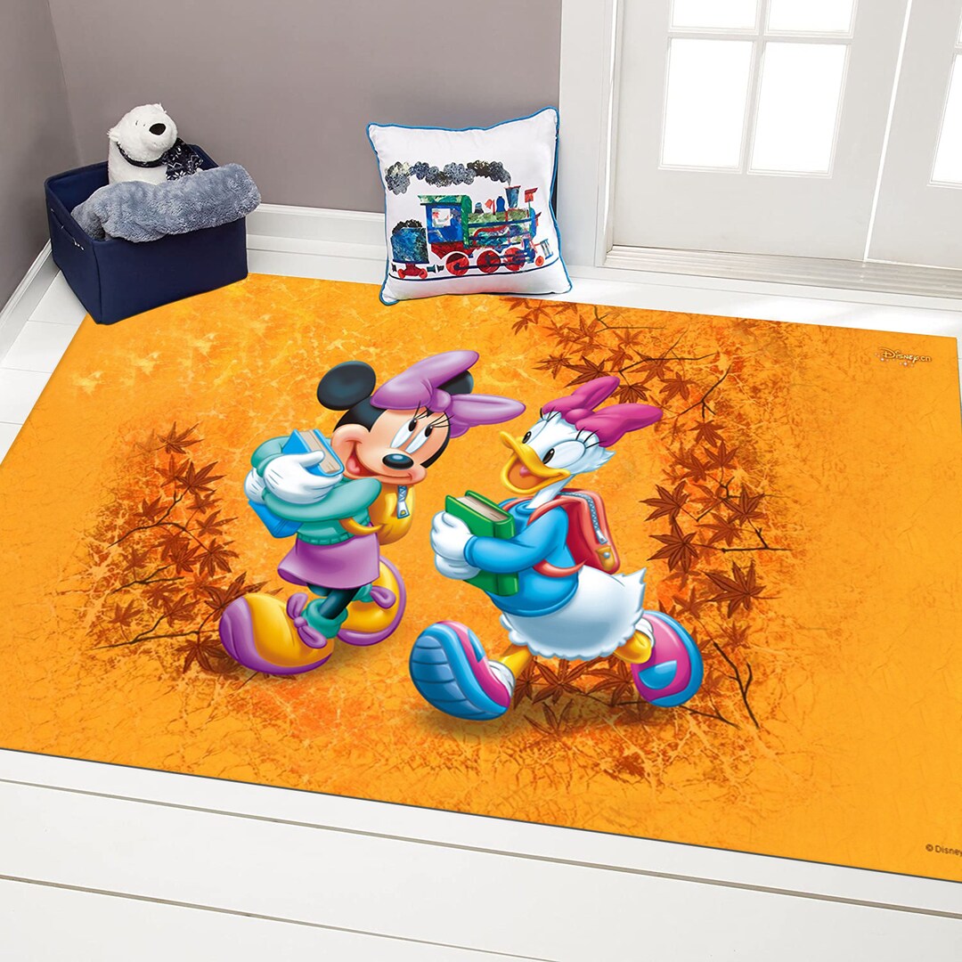 Donald Duck Rug Minnie Mouse Minimalist Rug Kids Rug Kids Etsy
