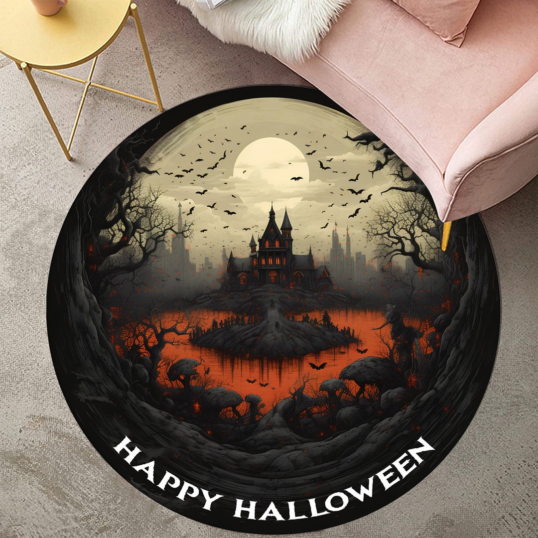 Halloween Party Rug Halloween Rug Fear Rug Horror Area Etsy