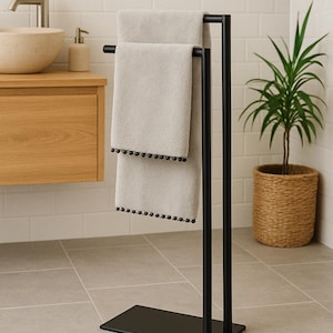 Modern Metal Towel and Paper Towel Rack,Towel Holder, Kitchen Towel Holder , Housewarming Gift, Bathroom Decoration