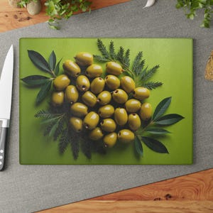 Tempered Glass Cutting Board: Modern Kitchen Decor, Charcuterie Serving Board
