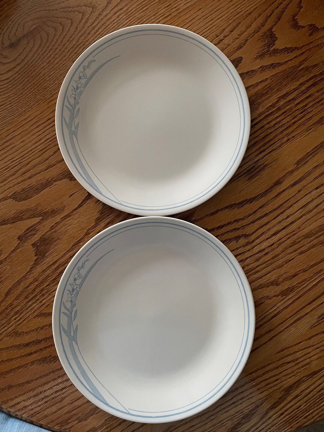 Vintage Corelle Blue Lily Plates Etsy