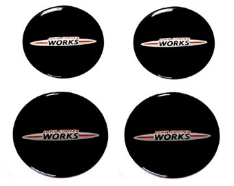 Set van 4 stuks. John Cooper Works Center Wheel Caps logo hars koepelvormige stickers stickers 30-80 mm