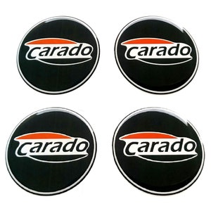 Set van 4 stuks. Carado Motorhome Center Wheel Caps-logo stickers met koepelvormige hars stickers 30-80 mm