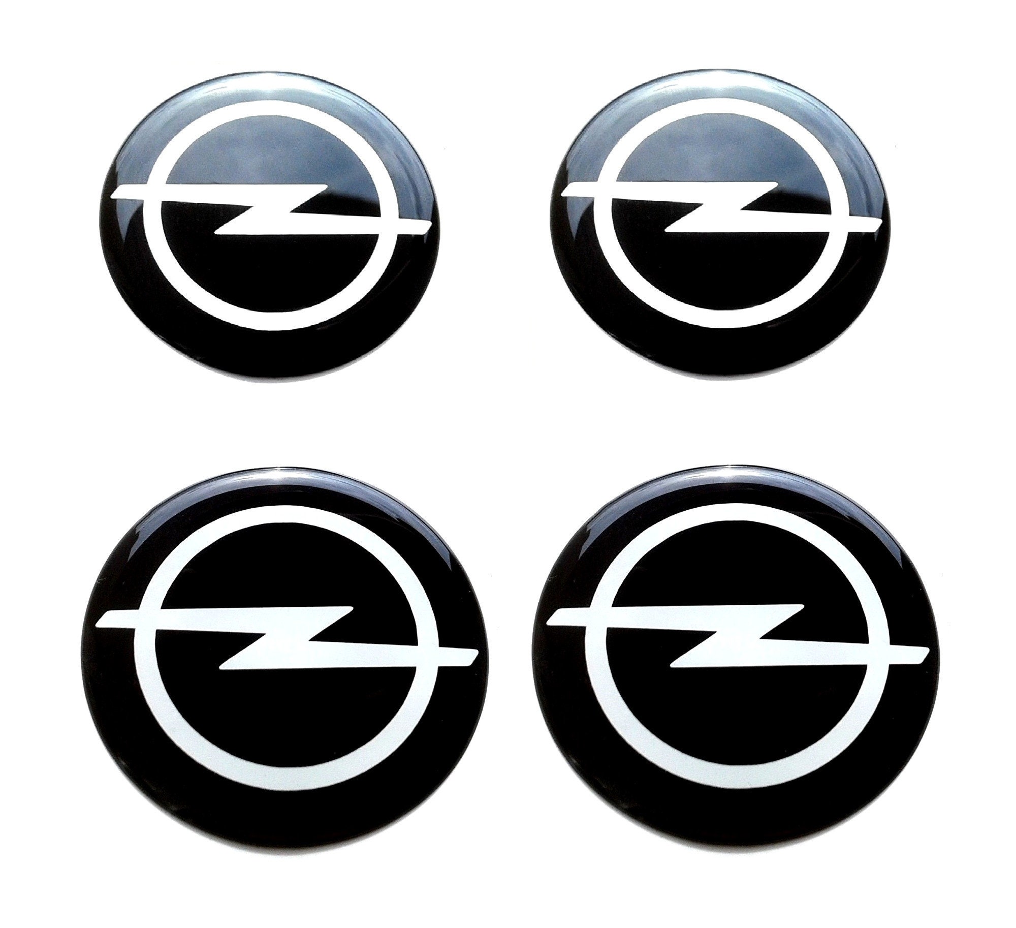 Set of 4 pcs. Center Wheel Caps logo resin domed stickers decals Opel 20-80mm