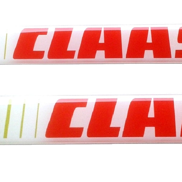 Set 2 Stk. Claas Harz gewölbte Aufkleber Abziehbilder Logo