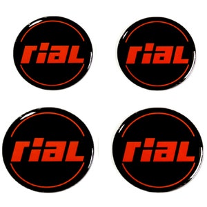 Set van 4 stuks. Rial wieldoppen logo hars koepelvormige stickers stickers 20-80 mm