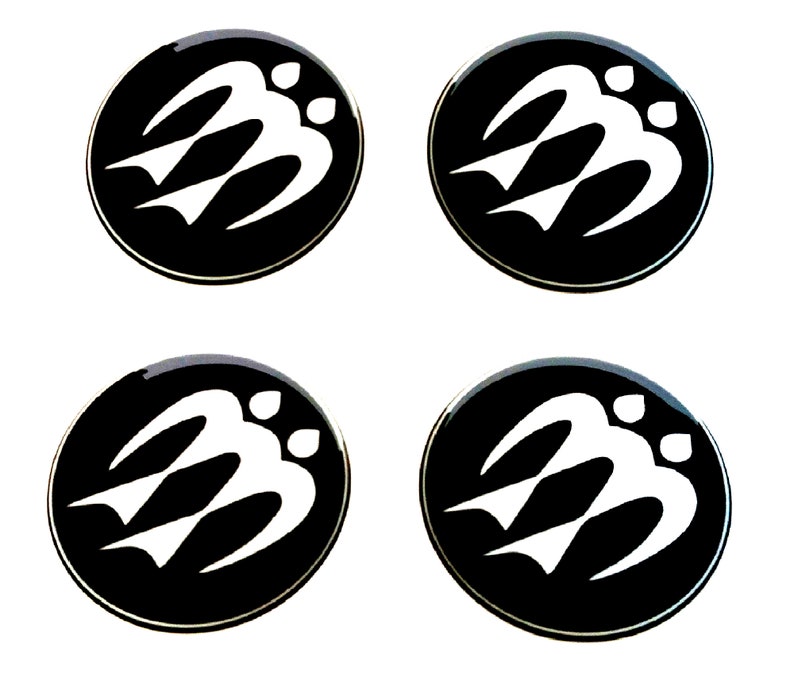 Set van 4 stuks. Knaus Camper Center Wieldoppen logo hars koepelvormige stickers stickers 30-80 mm afbeelding 1