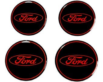 Set van 4 stuks. Ford Center Wheel Caps-logo hars koepelvormige stickers stickers A 30-80 mm