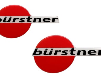 Set van 2 stuks. Bürstner Camper-logo hars koepelstickers stickers