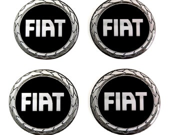 Set van 4 stuks. Fiat Center Wheel Caps-logo hars koepelvormige stickers stickers 30-80 mm