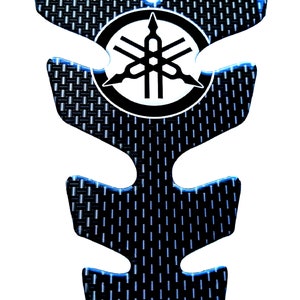 Tankpad moto Yamaha-sticker met koepelvormige hars carbonlook