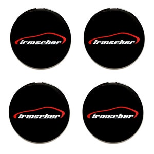 Set 4 Stück Irmscher Mitte Radkappen Logo gewölbte Aufkleber Aufkleber 20-80 mm