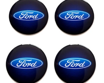 Set van 4 stuks. Ford Center Wheel Caps logo hars koepelvormige stickers stickers deg 30-80mm