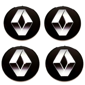 Lot de 4 pièces  Autocollants Renault 20-80 mm en forme de dôme en résine pour enjoliveurs centraux avec logo rétro vintage