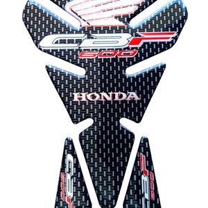 Paraserbatoio moto Honda CBF 600 adesivo in resina effetto carbonio decalcomania