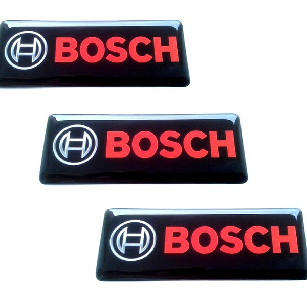 Lot de 3 pièces Stickers autocollants en résine avec logo Bosch en forme de dôme