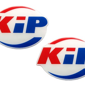 Set van 2 stuks. KIP Camper-logo hars koepelvormige stickers stickers de
