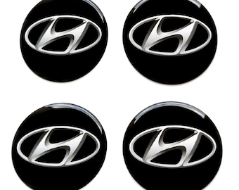 Set van 4 stuks. Hyundai Center Wheel Caps-logo hars koepelvormige stickers stickers 30-80 mm