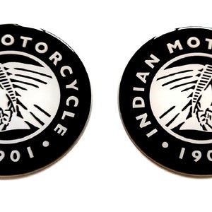 Set van 2 stuks. Indian Motorcycle-logo hars siliconen koepelvormige stickers stickers