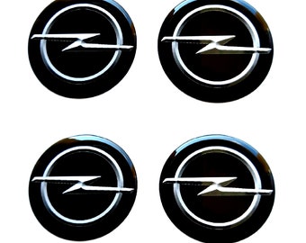 Set 4 Stück Opel Mitte Radkappen Logo Kunstharz gewölbte Aufkleber Decals Rand 30-80mm