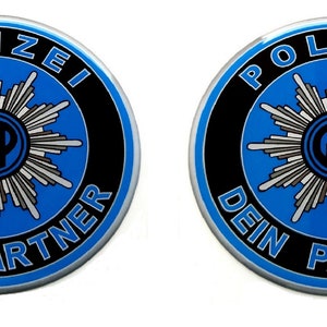 Set 2 Stk. "Polizei Dein Partner ""Habe"" Aufkleber"