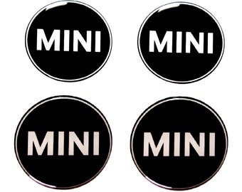 Lot de 4 pièces Autocollants en forme de dôme en résine avec logo pour enjoliveurs centraux MINI 20-80 mm