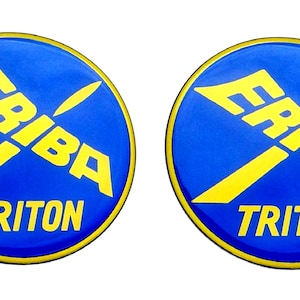 Set van 2 stuks. Eriba Triton Camper-logo stickers met koepelvormige hars, siliconen stickers