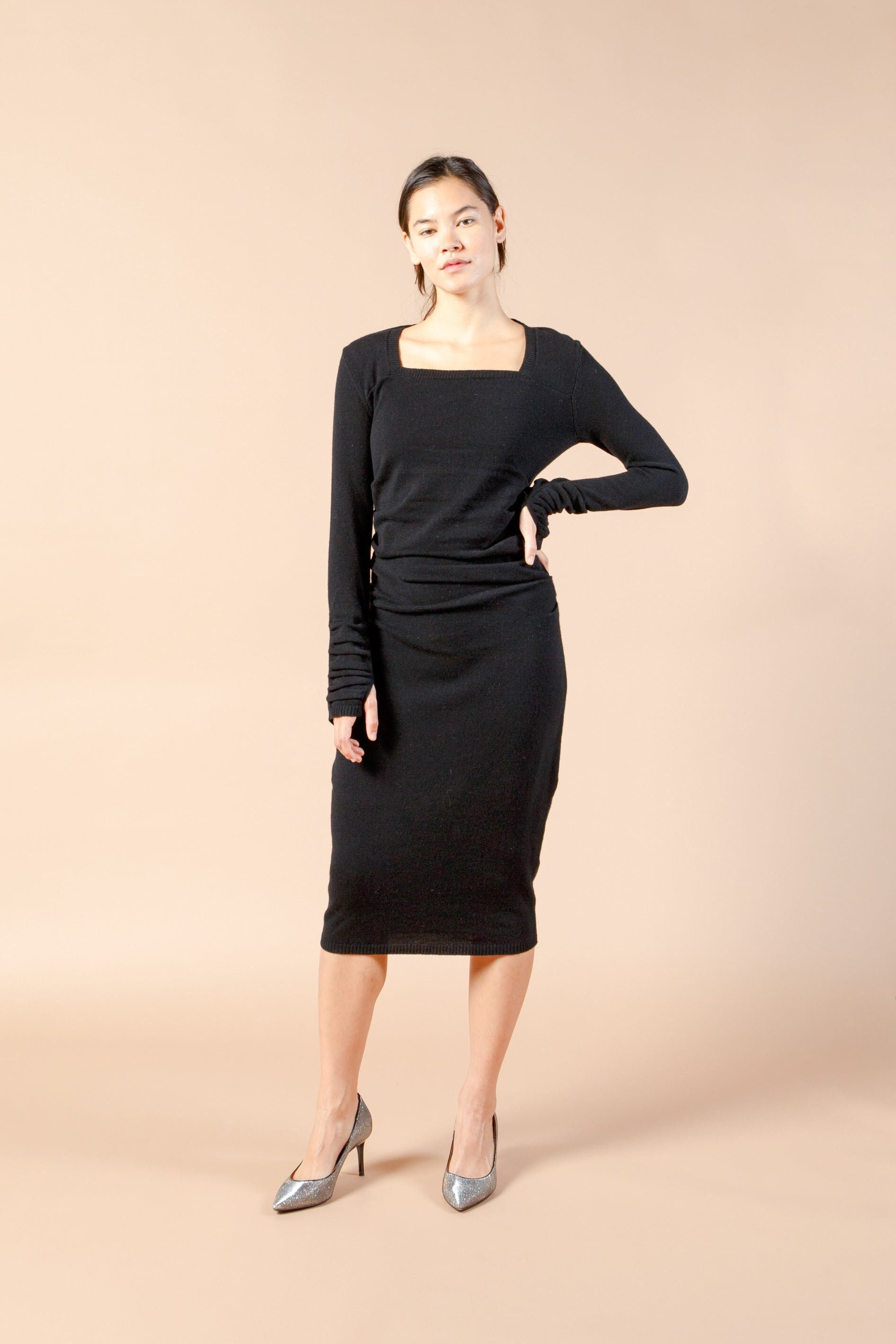 cashmere dress black Cashmere Slip Dress main image 1