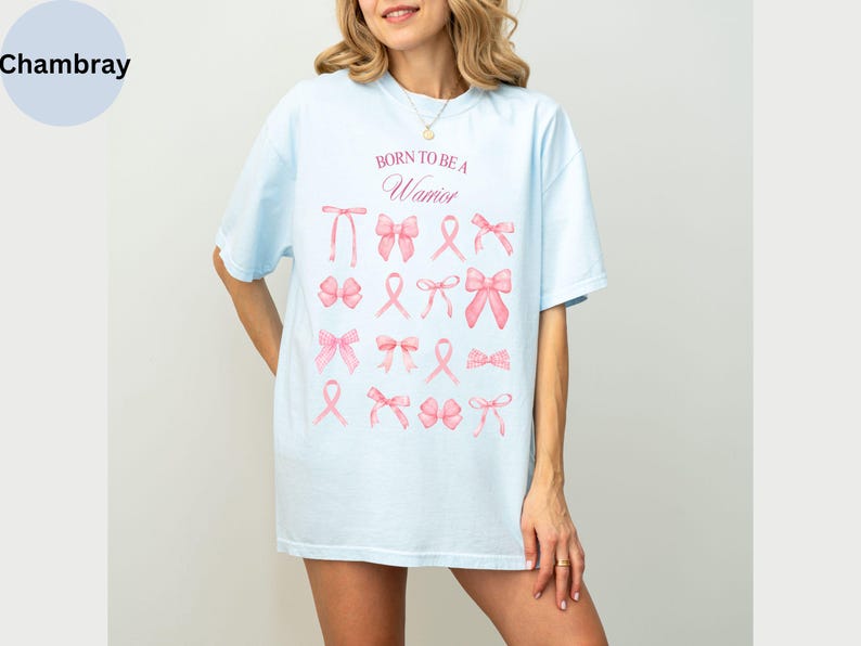 Born to Be a Warrior Breast Cancer Tee - Comfort Colors T-shirt ...
