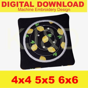 In The Hoop Embroidery Mug Rug with Applique
