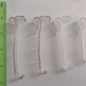 Valance Clips, 10 Pack 3.5 Inch Plastic Clear Vertical Blind Valance Clips  Faux Wood Blinds Clips