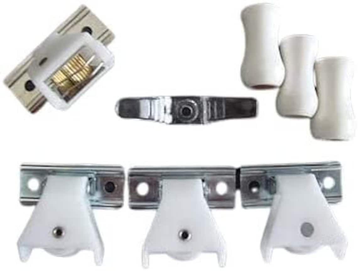 Roman Shade Hardware DIY Pleated Shade Kit 3 Pulleys, 3 Cord Tassels, 1 Cord Cleat, 1 Cord Lock