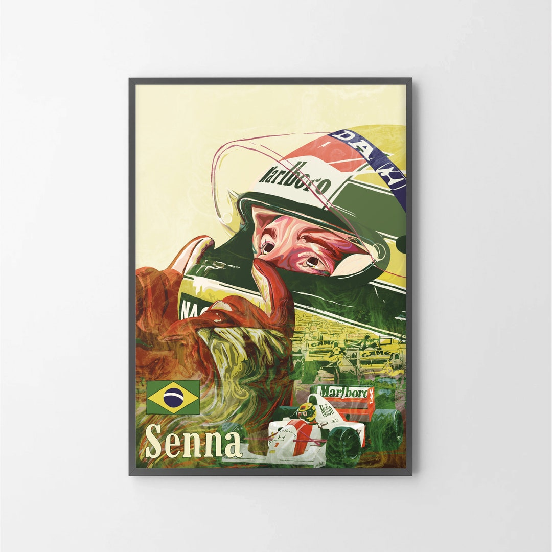 Ayrton Senna F1 Portrait Formula 1 Portrait Formula 1 Wall - Etsy UK