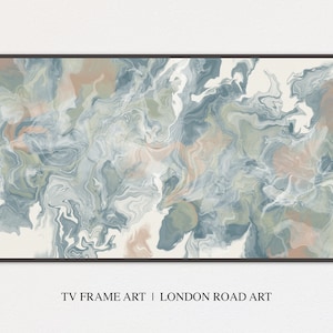 Samsung Frame TV Art | Pink and blue pour art, Soft Pastel Abstract Wall Art