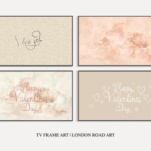 Valentines Samsung Frame TV Art Set | Painting, Instant Download, Love, Heart, Valentine, Frame TV Art, Samsung Art TV, Valentine Decor