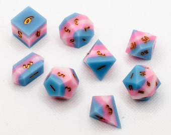 Trans flag dice